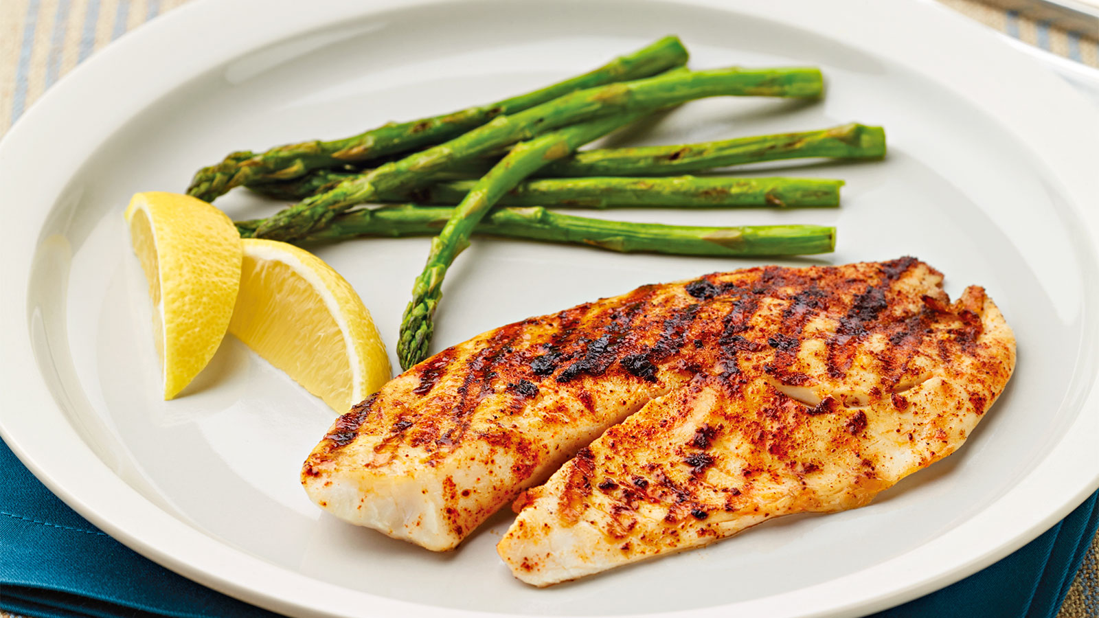 Lemony Tilapia and Asparagus Grill Recipe