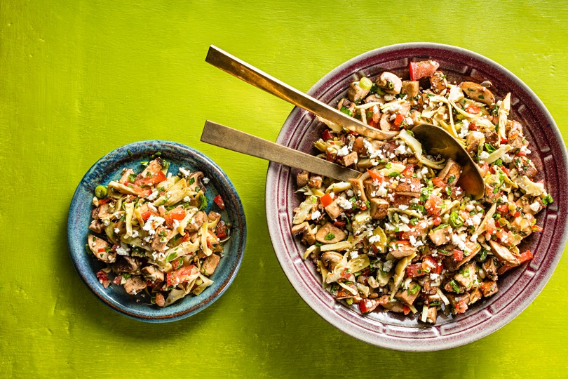 Chopped Veggie Salad with Feta Recipe