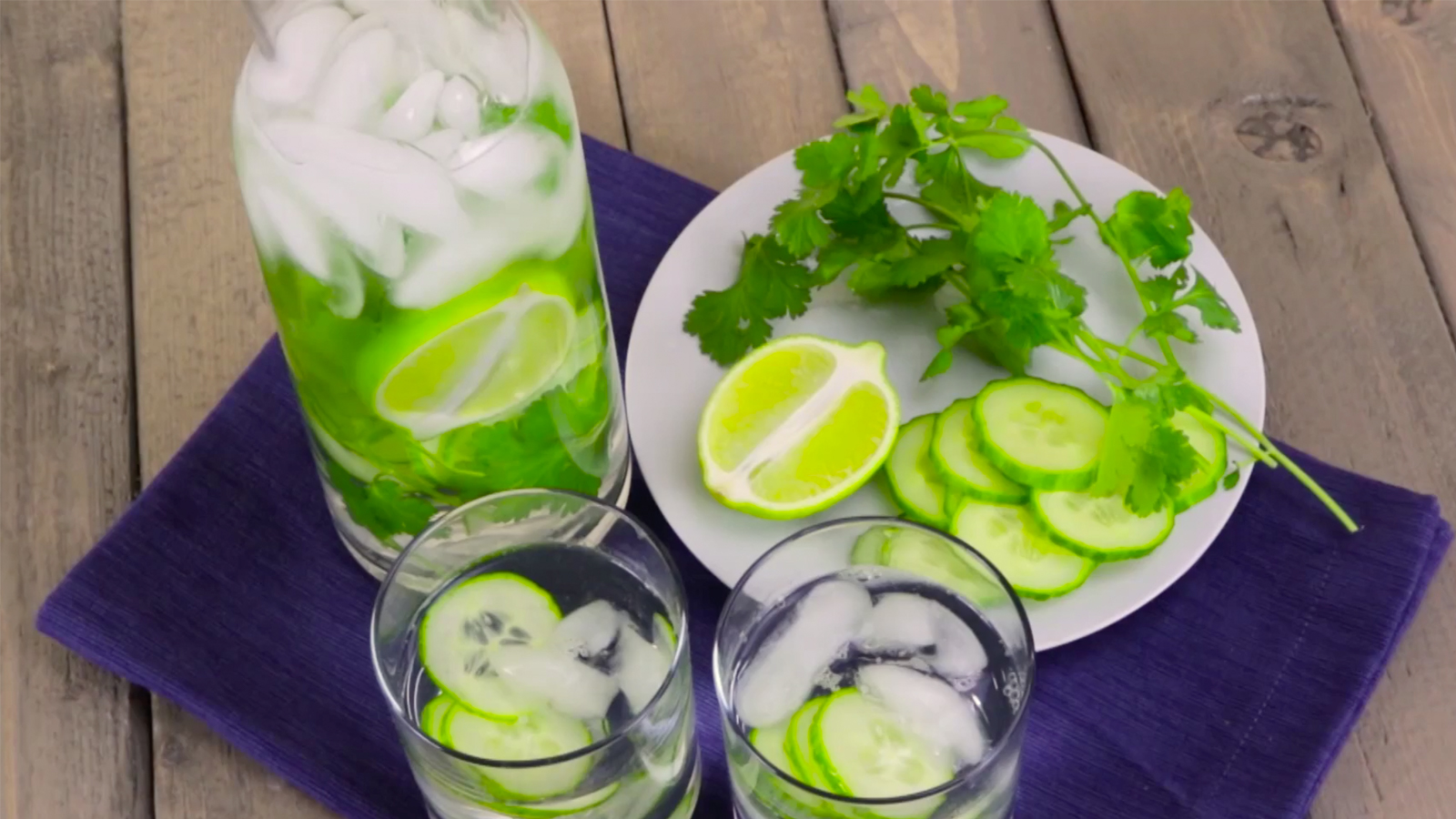 Cucumber Cilantro Water