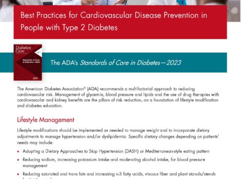 ADA Standards of Care and ACC/AHA Guidelines: Best Practices and Recommendations for CVD Prevention in Patients with T2D