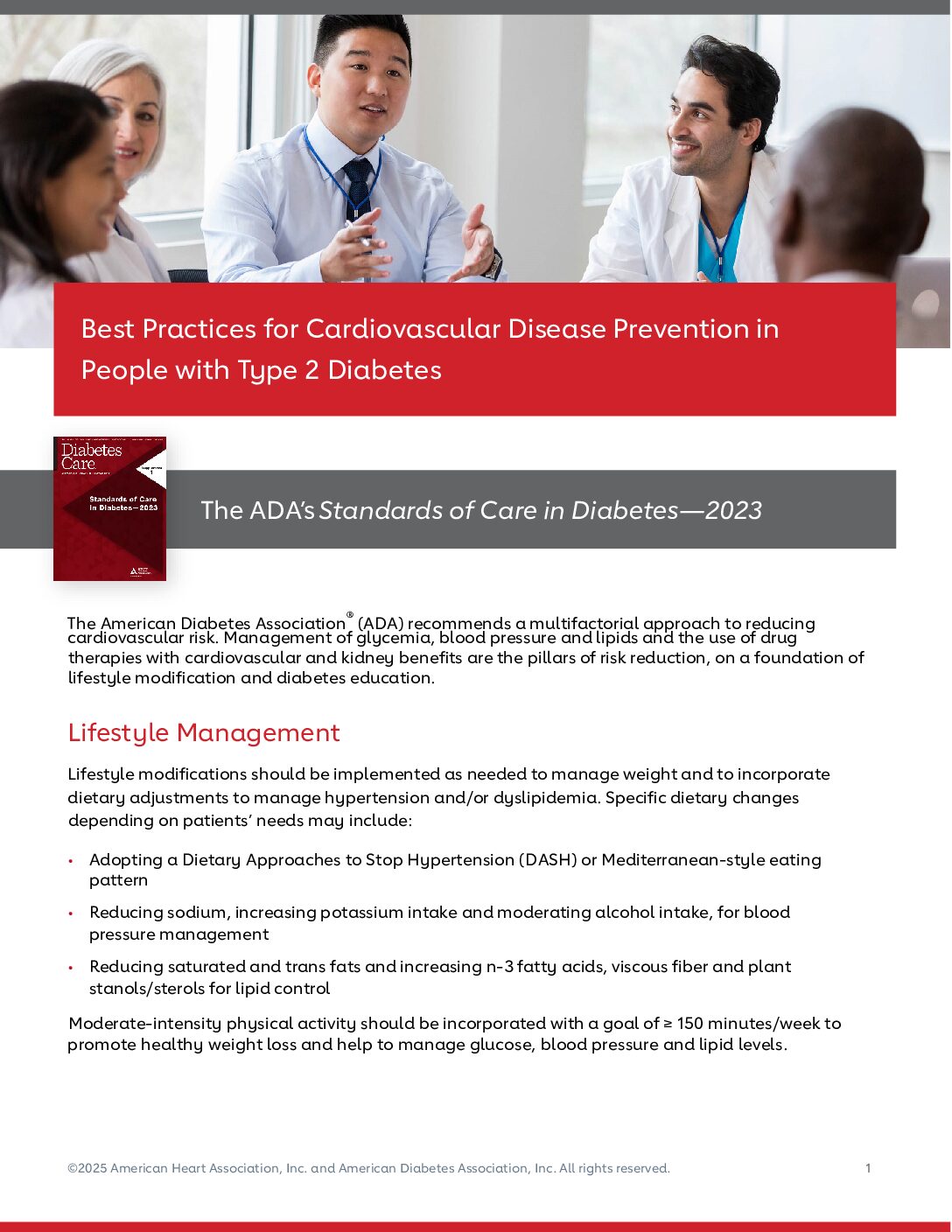 ADA Standards of Care and ACC/AHA Guidelines: Best Practices and Recommendations for CVD Prevention in Patients with T2D