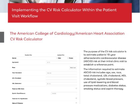 Implementing the ASCVD Risk Calculator Within the PatientVisiting Workflow
