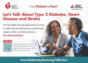 Let's Talk About Type 2 Diabetes, Heart Disease and Stroke Postcard preview